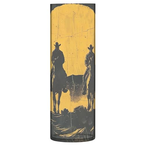 JUMBEAR Retro-Wüsten-Cowboy-Vase für Blumen, transparent, rustikale Heimdekoration für modernes Bauernhaus, ideales Regal, Tisch und Eingangsdekoration