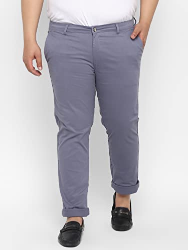 Image of Urbano Plus Men Mid Rise Cotton Regular Fit Casual Chino Pants Stretch