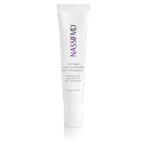 NASSIFMD Under Eye Smoother Firming Cream, Anti-Aging Eye Cream for Dark Circles, Puffiness & Wrinkles