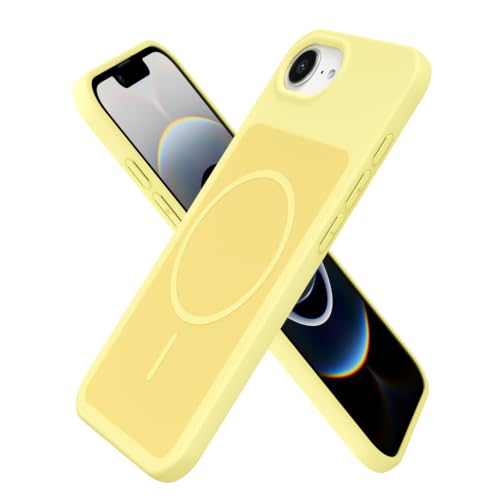 Coque iPhone 16e jaune en silicone pour femmes et filles
