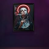 赤い女のUV絵画版画ペンダントネオン標識壁掛灯調光水彩ポスター画像寝室ゲーム室人洞カラーキャンバス装飾