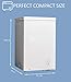 Techomey 3.5 CU. FT Small Chest Freezer, Deep Freezer Freestanding, Quiet Compact Freezer, with Adjustable Thermostat Control&Removable Wire Basket, White