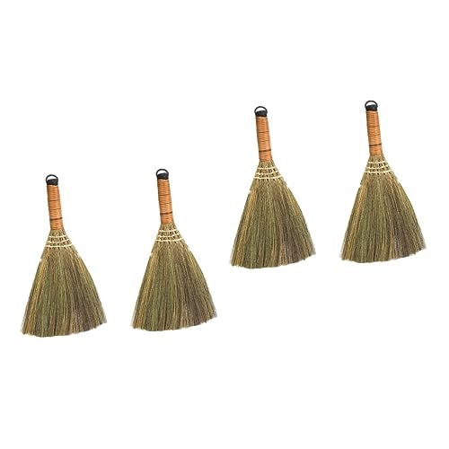 Warmhm 4pcs Elegant Design Broom Kitchen Cleaning Lightweight Strong Broom Tool