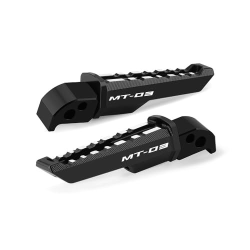 Modeer Motorrad Fußrasten hinten, Soziusauflagepedal Für Ya&maha MT-03 2016 2017 2018 2019 2020 2021 2022 2023 2024 2025 mt03 mt-03 mt 03 Zubehör (black)