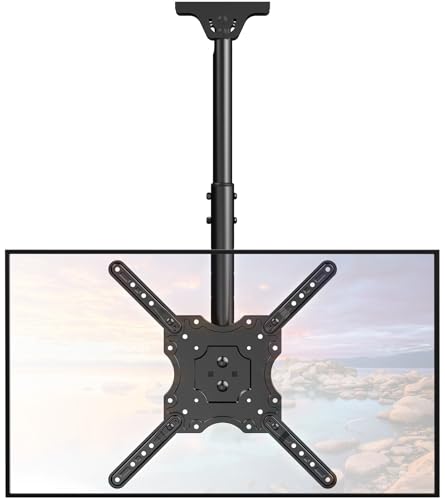 ELIVED Ceiling TV Mount Fits Most 26-65 Inch LED, LCD OLED Flat Screen TVs, Full Motion Height Adjustable, Swivel and Tilt TV Bracket, Max VESA 400x400mm, Holds up to 99 lbs.