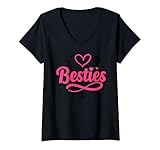 Photo Gallery donna women girls heart best friends besties cute matching bff maglietta con collo a v Photo Gallery donna women girls heart best friends besties cute matching bff maglietta con collo a v