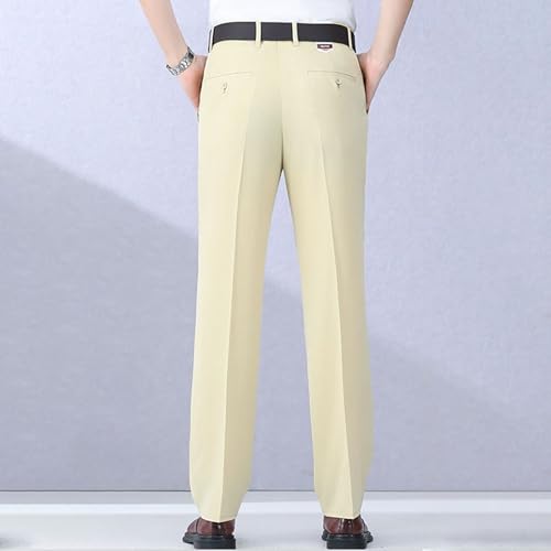 Men's Business Casual Dress Pants Lightweight Stylish Suit Pants Relaxed Fit Straight Fit Work Pants3