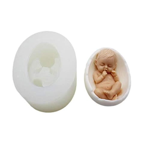 Hangarone Silicone Mold Plaster Mold Chocolate Cake Mold, Silicone DIY 3D Sleeping Baby Resin Mold, Resin Mold for Fondant, Chocolate Cake Mold Decorating Cover