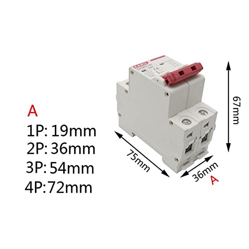 Disyuntor Solar CC interruptor magnetotérmico fotovoltaico 4 polos 25A 4