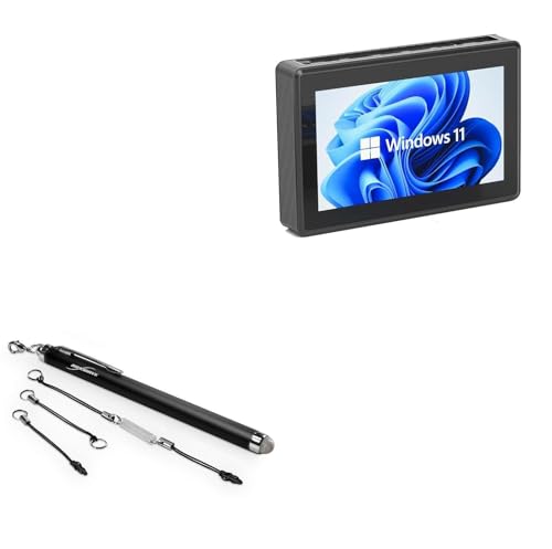 BoxWave Stylus Pen Compatible with HEIGAOLA Mini PC Windows 11 PRO Intel N5095 (5.5 in) - EverTouch Capacitive Stylus, Fiber Tip Capacitive Stylus Pen - Jet Black
