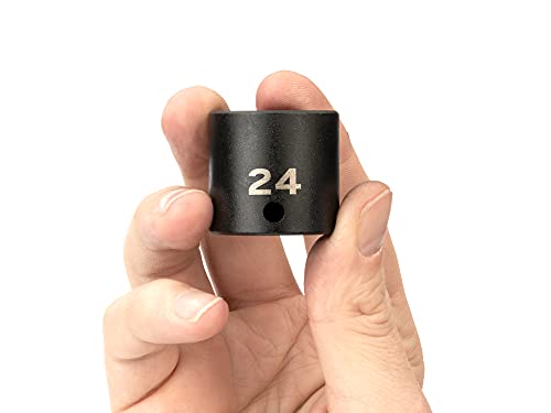 Image of TEKTON 3 /8 Inch Drive x 24 mm Shallow 6-Point Impact Socket | SID12124