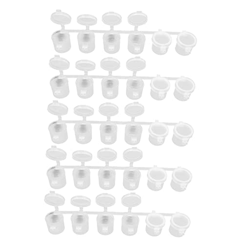 Gogogmee 10ml Watercolor Paint Strips Empty Paint Box Set 5pc Plastic Storage Containers for Art Supplies