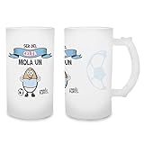 Jarra de cerveza Ser del Celta mola un huevo. Cristal esmerilado de primera calidad AAA. 80 x 150 mm. 500 ml