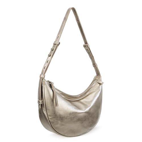 Image of The Sak Tess Crescent Shoulder Bag - Premium Women's Handbag for Everyday & Travel - Adjustable Strap with Zipper Closure