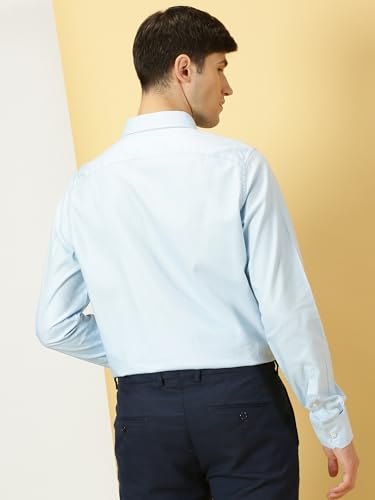 Image of Thomas Scott Men's Cotton Slim Fit 100% Formal Shirt with Spread Collar and Full Sleeves