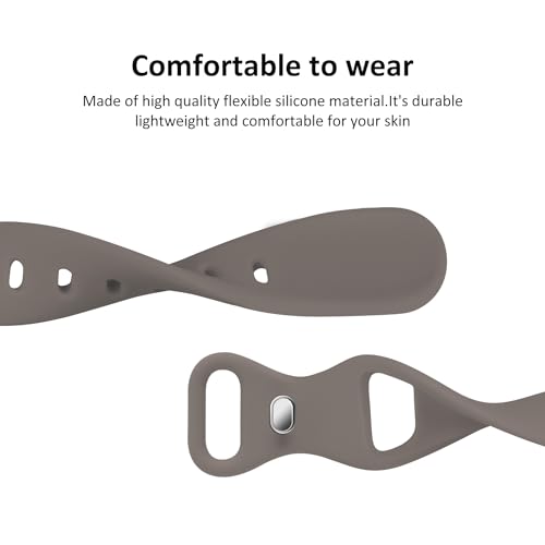Image of Thin Slim Band Compatible with Apple Watch 38mm 40mm 41mm 42mm 44mm 45mm 46mm 49mm, Replacement Silicone Sport Strap for iWatch Series 11 /10 /9 /8 /7 /6 /5 /4 /3 /2 /1 Ultra SE Women Men, Clay