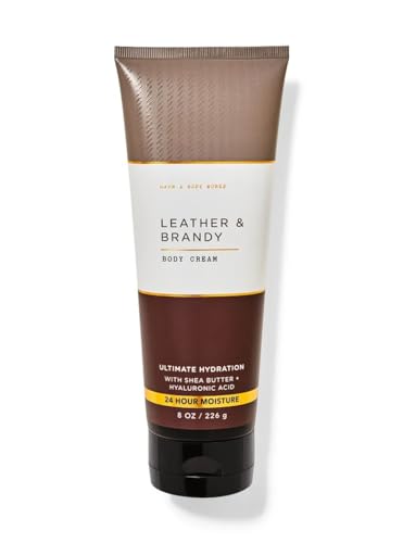 Bath and Body Works Body Cream Men 8 oz (Leather & Brandy)