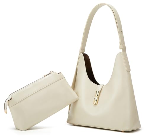 Vintage PU Leather Handbags for Women Tote Bag 2pcs Hobo Shoulder Cluth Purse