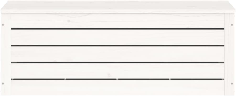 Large White Solid Pine Wood Storage Box Rectangular for Home Organization, Spacious and Durable Indoor Storage Solution with Matte Finish