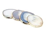 Brazilian Agate Coasters | Natural Agate Gemstone | Housewarming Gift | Geode Coaster | Perfect Home