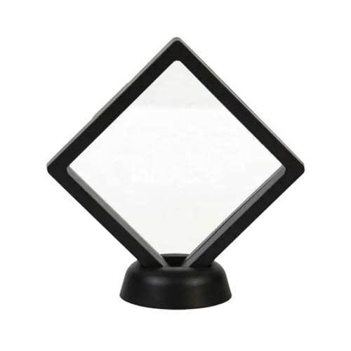 LZYWOD Vitrina para monedas, marco flotante 3D para joyas, soporte de joyería fino, caja de exhibición Meda con almacenamiento de monedas