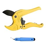 Set di tagliatubi 0-42 mm, robusto e facile da usare, tagliatubi, versatili, tagliatubi in plastica, per acciaio inossidabile, plastica, tubo di rame, alluminio (giallo)