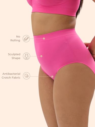 Image of UNDERNEAT Womens High-Waist Brief | Tummy Control Shaper Brief | All Day Shaping and Comfort| Tummy Tucker Panties for Women | Seamless Shapewear Bodyshaper