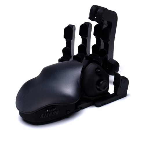 AZERON Tastiera da gioco classica – Tastiera programmabile per PC e console di gioco – Personalizzata, tastiera analogica stampata in 3D con 26 pulsanti – per diritti (nero)