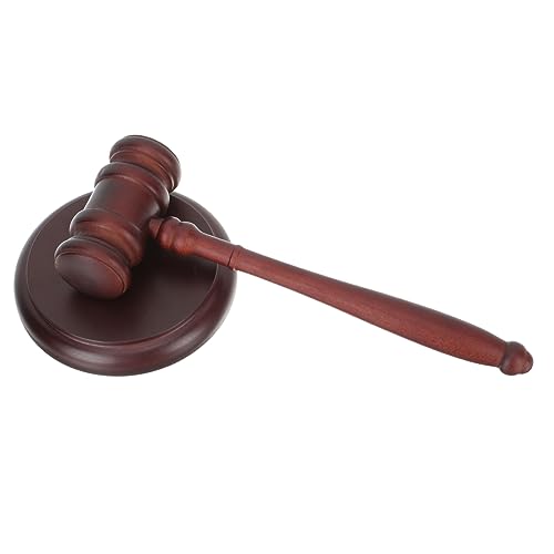 DOITOOL 1 Set Judge Hammer Gavels Ab Hammers Judge Gavel Legal Hammer Lawyer Men Mallet Tool Hand Judges The Hammer Gavel Judge Costume Accessories Light Brown Wooden