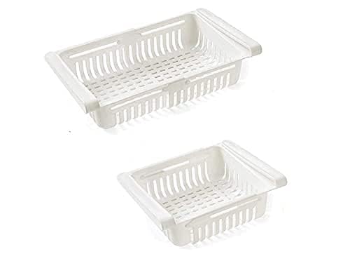 Adjustable Fridge Organizer Drawer (Pack of 2) at ₹238 (88% Off) – Amazon