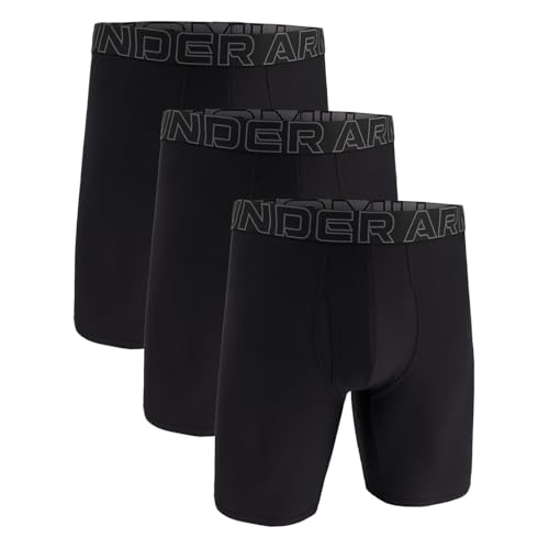 Under Armour Pack de 3 Bóxers Tech Performance para Hombre, Largo de Pierna de 23 cm – Transpirable, Absorbe la Humedad, Tacto Suave, Comodidad Todo el Día