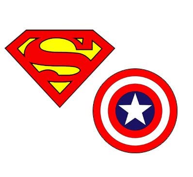 LAZYCHUNKS Printed Iron Patches for T-Shirt, Jacket, Hat, Bag, Cap. (Pack of 2)