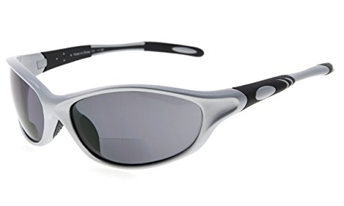 Image of Eyekepper Bifocal Sunglasses for Women Men, Rectangular Frame | Outdoor Sports Bifocal Reading Sunglass, with Readers Built in, Mens Tinted Sun Reader Bifocals, Ladies Cheater,Wrap Half Rim