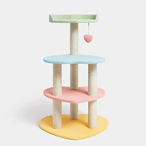 VETRESKA Cat Tree Cat Tower 39.4'' for Indoor Cats with sisal Covered Scratching Posts and Sweetheart Shape Platform, Multi-Level Cat Tower Activity Center Furniture for Kittens Cats and Pets