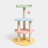 VETRESKA Cat Tree Cat Tower 39.4'' for Indoor Cats with sisal Covered Scratching Posts and Sweethear