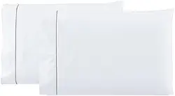 Par de Fronhas Ponto Palito 90x50cm Percal 400 Fios (Branco)