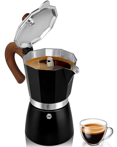 Belly Moka Coffee Maker Stovetop Espresso Maker 3 Cup Aluminum