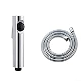Handheld Bidet Sprayer for Portable Toilet Shower, Ergonomic Bidet Head with G 12 Connector Spray Nozzle, Low Flow Shower for Hygiene and Diaper Change Cleaning Tool, Sanitary(Silver)