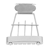 AUNMAS Ponte Traseira do Trapézio da Guitarra de 6 Cordas, Metal Com Espaçamento Ajustável das Cordas para Peças da Guitarra do Baixo Jazz Archtop