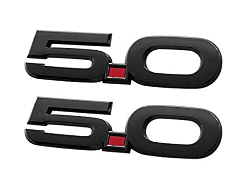 Emblemas Mustang GT 5.0 negro para restaurar y oscurecer insignias de guardabarros 3