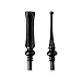 OLD FOX Black Straight Mouthpiece for Pipe, Large Gourd-Shaped Curved, Fits 3mm Filter