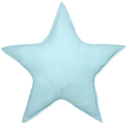 Cuscino Decorativo a forma di Stella per la Cameretta dei Bambini Imbottito per realizzato a mano Arredo e Tessile - Light Blue
