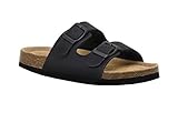 Kid's Cushionaire Lane JR Cork footbed Sandal with +Comfort, BLACK 1