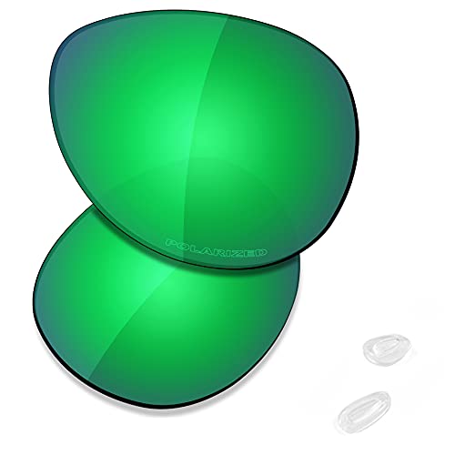 Image of SAUCER Premium Replacement Lenses & Nosepads for Oakley Feedback OO4079 | UV400 Protection, Anti-Scratch, Precise Fit & Enhanced Clarity Sunglasses High Defense - Jade Green Polarized