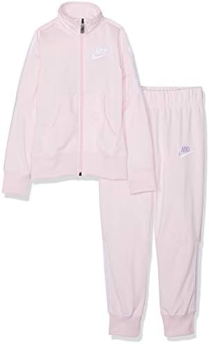 pink and white nike jogging suit