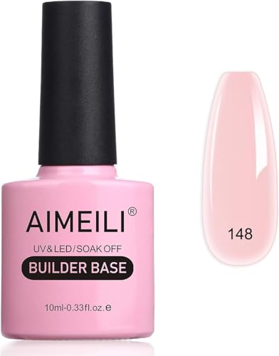 AIMEILI 8 en 1 Gel Constructor, Capa Base en una Botella, LED UV Gel de Extensión Rápido de Uñas - (148) 10ml