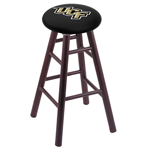 Holland Bar Stool Co. Oak Bar Stool in Dark Cherry Finish with Central Florida Seat by The