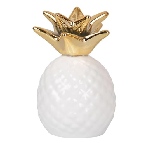 Tirelire Ananas en Céramique - Déco Moderne Résine Blanche