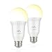 eufy by Anker, Lumos Smart Bulb - White, Soft White (2700K), 9W, Works with Amazon Alexa, No Hub Required, Wi-Fi, 60W Equivalent, Dimmable LED Bulb, A19, E26, 800 Lumens (2 Pack)