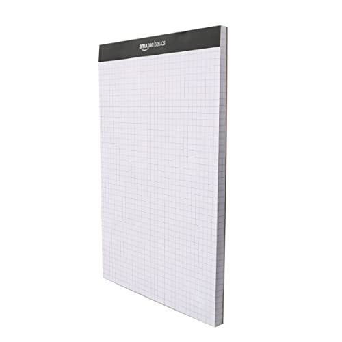 Image of Amazon Basics Quad-Ruled Paper Pad - Pack of 2, 8.5 Inch x 11.75 Inch